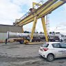 Road transport of refinery columns to Azerbaijan